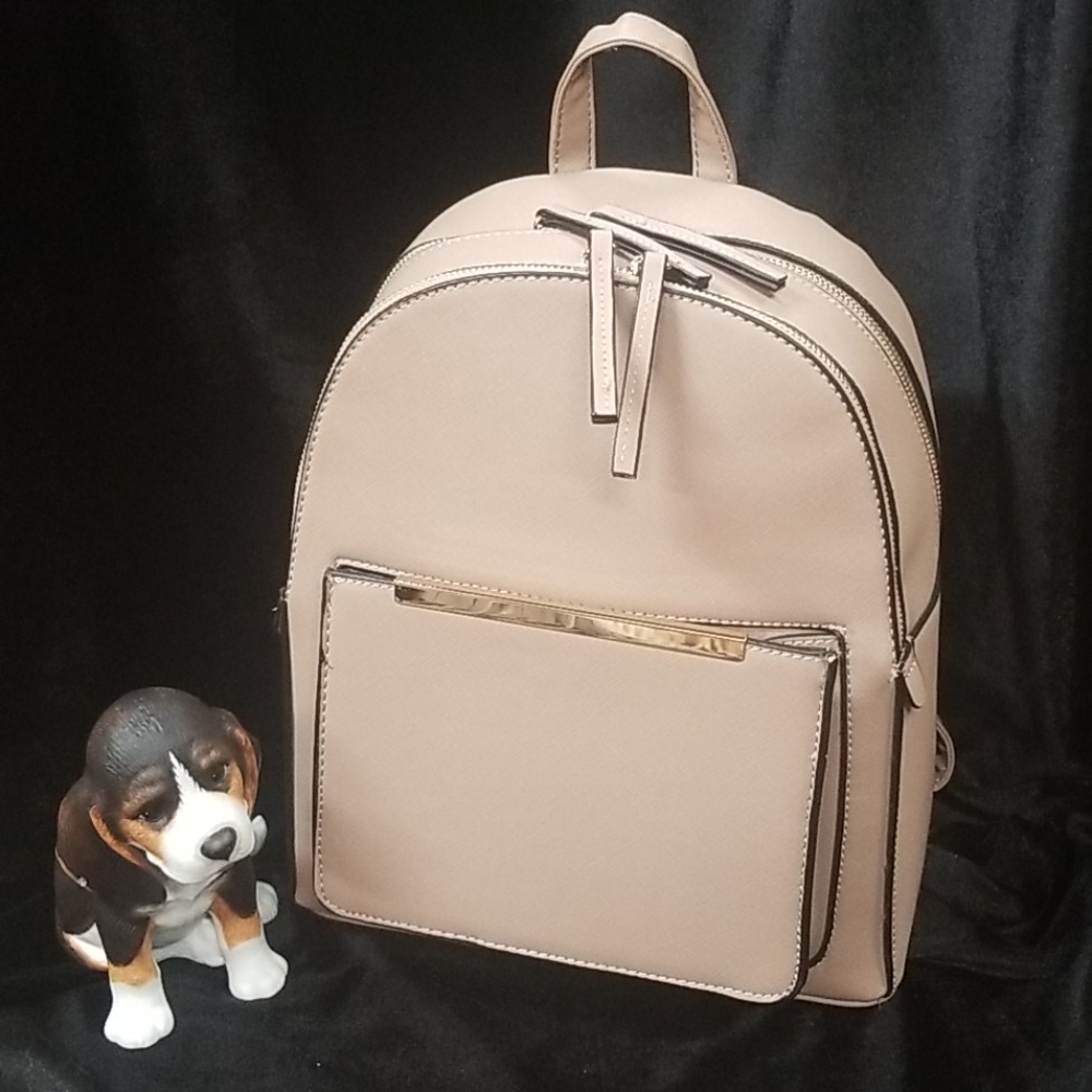 Deluxity Tan Backpack Purse Size Medium